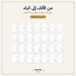 ⁦أوراق تتبّع الحروف العربية – 28 صفحة، صفحة لكل حرف، PDF للطباعة⁩ - الصورة ⁦2⁩